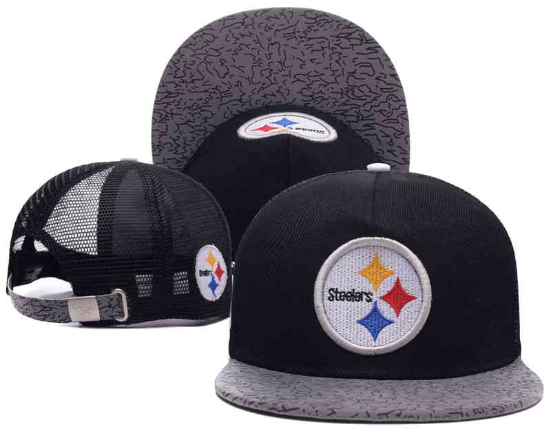 Pittsburgh Steelers Mesh Snapback Hat Black-TX18