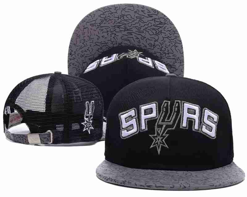 San Antonio Spurs Mesh Snapback Hat Black-TX19