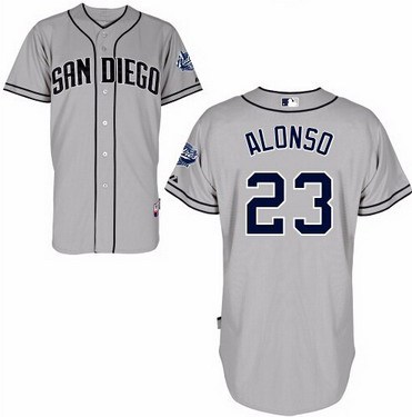 San Diego Padres #23 Yonder Alonso Gray Jersey