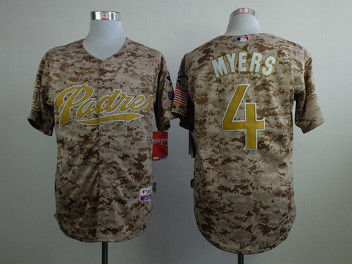 MLB San Diego Padres #4 Wil Myers 2014 Camo Jersey