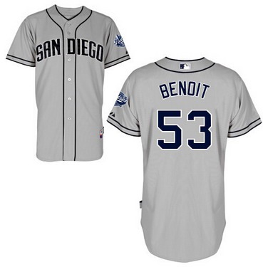 San Diego Padres #53 Joaquin Benoit Gray Jersey