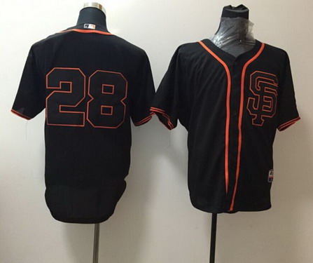 MLB San Fransico Giants #28 Buster Posey 2015 Black SF Edition Jersey