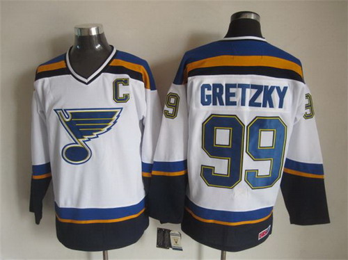 St. Louis Blues #99 Wayne Gretzky 2014 White Throwback CCM Jersey