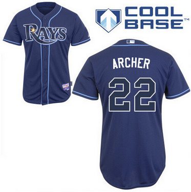 Tampa Bay Rays #22 Chris Archer Navy Blue Jersey