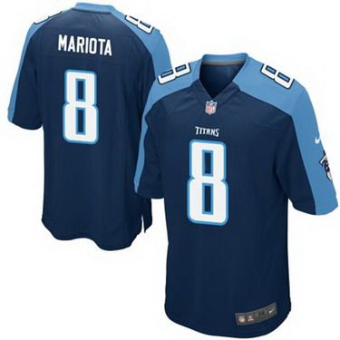 Tennessee Titans #8 Marcus Mariota 2015 NFL Draft 2nd Overall Pick Nike Navy Blue Elite Jersey