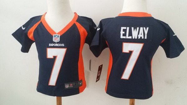 Toddler Denver Broncos #7 John Elway Alternate Navy Blue NFL Nike Game Jersey
