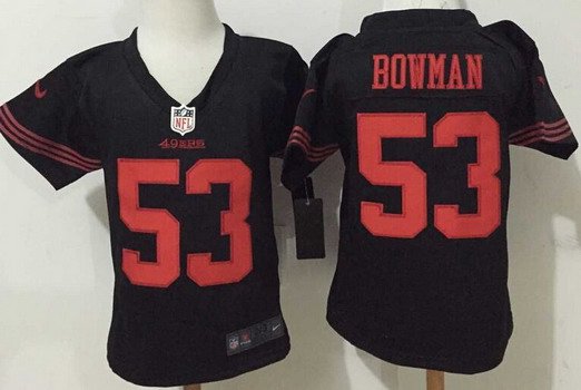 Toddler San Francisco 49ers #53 NaVorro Bowman Black Alternate 2015 NFL Nike Game Jersey
