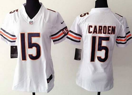 Women's Chicago Bears #15 Shane Carden Nike White Game Jersey