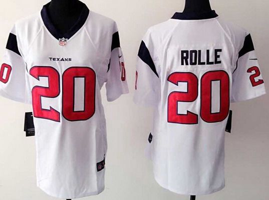 Women's Houston Texans #20 Jumal Rolle Nike White Game Jersey