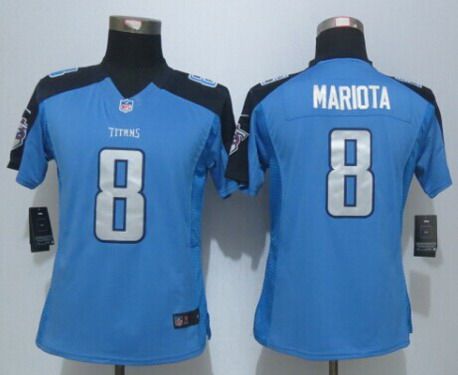 Women's Tennessee Titans #8 Marcus Mariota Nike Light Blue Limited Jersey