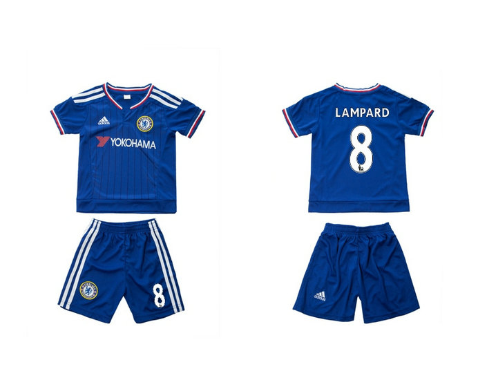 Youth 15-16 Chelsea Jersey Soccer Uniform Short Sleeves Home Blue #8