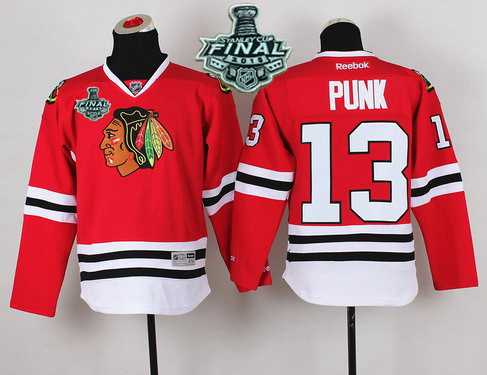 Youth Chicago Blackhawks #13 CM Punk 2015 Stanley Cup Red Jersey