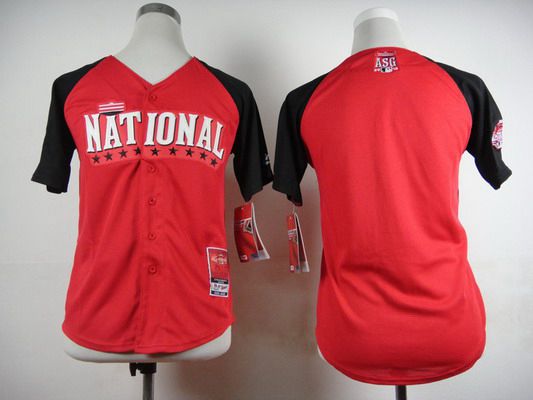 Youth National League Blank 2015 MLB All-Star Red Cool Base Jersey