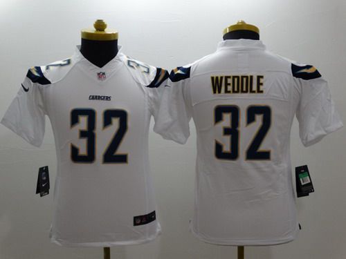 Youth San Diego Chargers #32 Eric Weddle 2013 Nike White Limited Jersey
