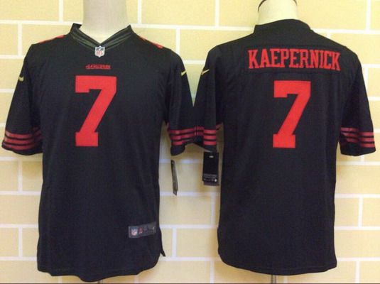 Youth San Francisco 49ers #7 Colin Kaepernick 2015 Nike Black Limited Jersey
