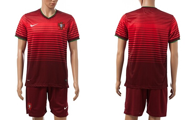 2014 World Cup Portugal Blank (or Custom) Home Soccer Shirt Kit