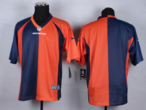 Nike Denver Broncos Blank Blue/Orange Two Tone Elite Jersey