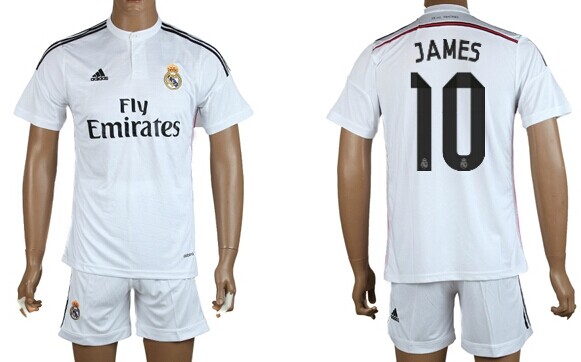 2014/15 Real Madrid #10 James Home Soccer Shirt Kit