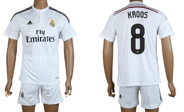 2014/15 Real Madrid #8 Croos Home Soccer Shirt Kit