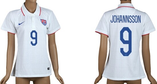 2014 World Cup USA #9 Johannsson Home Soccer AAA+ T-Shirt_Womens