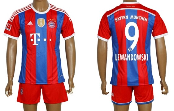 2014/15 Bayern Munchen #9 Lewandowski Home Soccer Shirt Kit