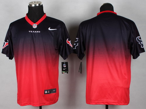 Nike Houston Texans Blank Blue/Red Fadeaway Elite Jersey