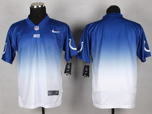 Nike Indianapolis Colts Blank Blue/White Fadeaway Elite Jersey