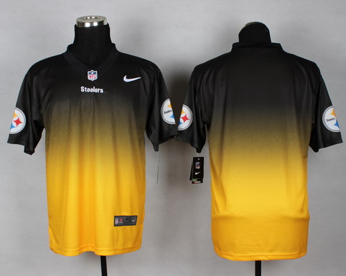 Nike Pittsburgh Steelers Blank Black/Yellow Fadeaway Elite Jersey