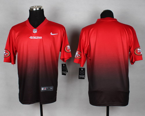 Nike San Francisco 49ers Blank Red/Black Fadeaway Elite Jersey