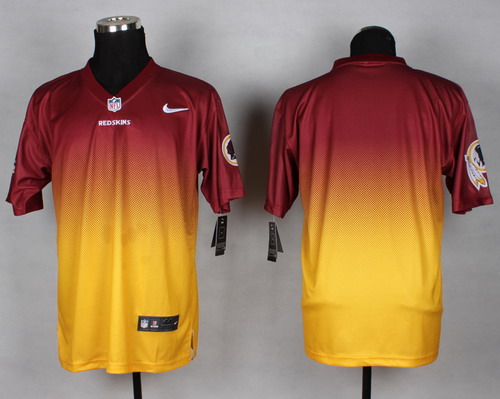 Nike Washington Redskins Blank Red/Yellow Fadeaway Elite Jersey